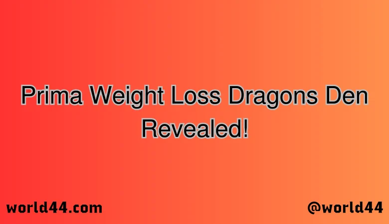 Prima Weight Loss Dragons Den Revealed!